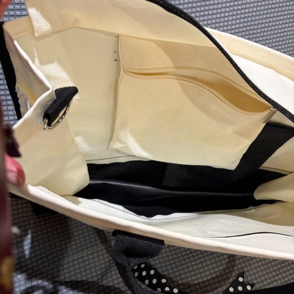 NWOT "J" canvas tote - waterproof interior - Picture 3 of 3